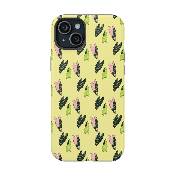Alocasia Pattern Phone Case – Dual Layer Protective Cover