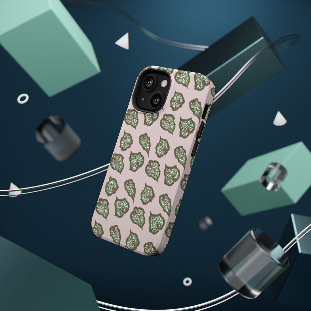 Begonia Pattern Phone Case – Dual Layer Protective Cover