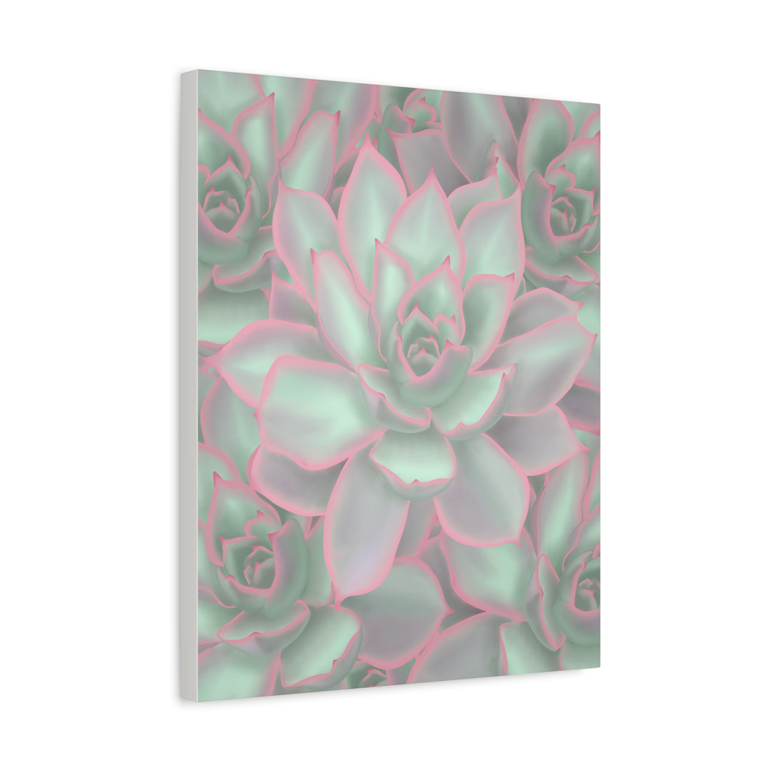 Echeveria Violet Queen Canvas Wall Art Succulent Print Matte Botanical Decor For Indoor Spaces