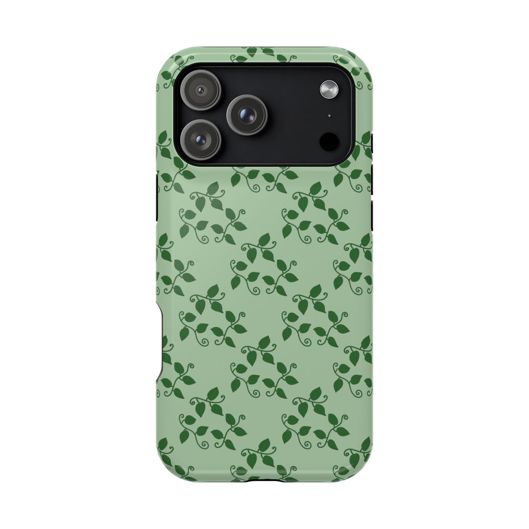 Pothos Pattern Phone Case – Dual Layer Protective Cover