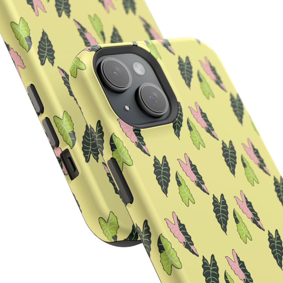 Alocasia Pattern Phone Case – Dual Layer Protective Cover