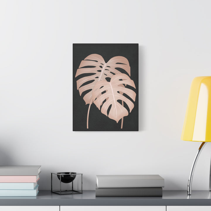 Pink Monstera Canvas Print – Botanical Wall Art