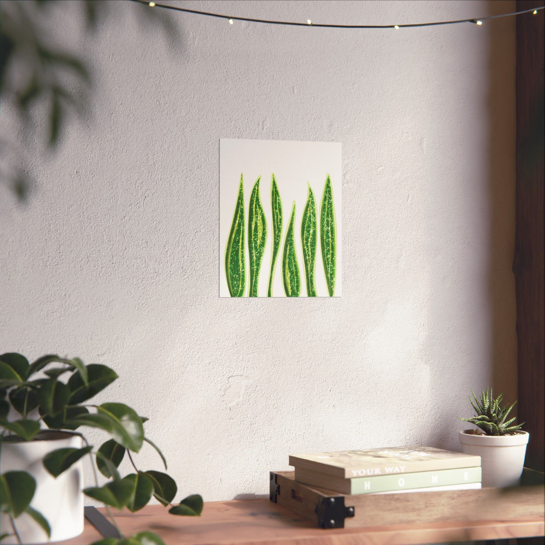 Snake Plant Print The Potted Pixel Large Botanical Poster Matte Finish Unframed Wall Art