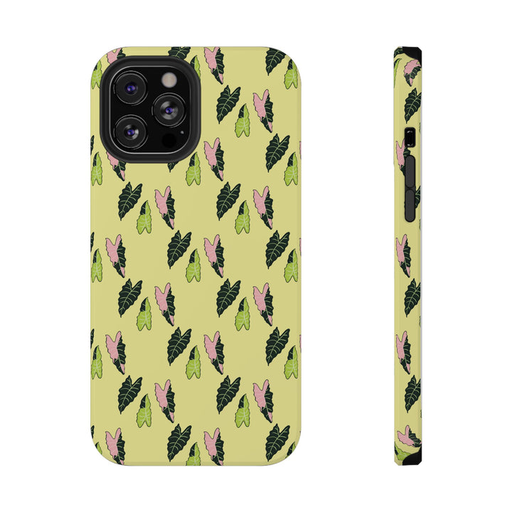 Alocasia Pattern Phone Case – Dual Layer Protective Cover
