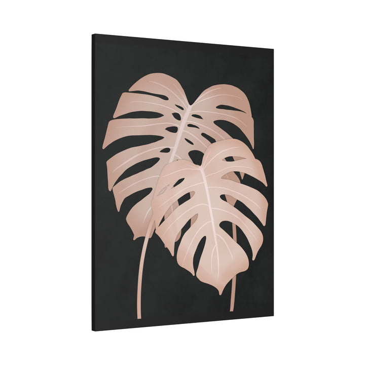 Pink Monstera Canvas Print – Botanical Wall Art