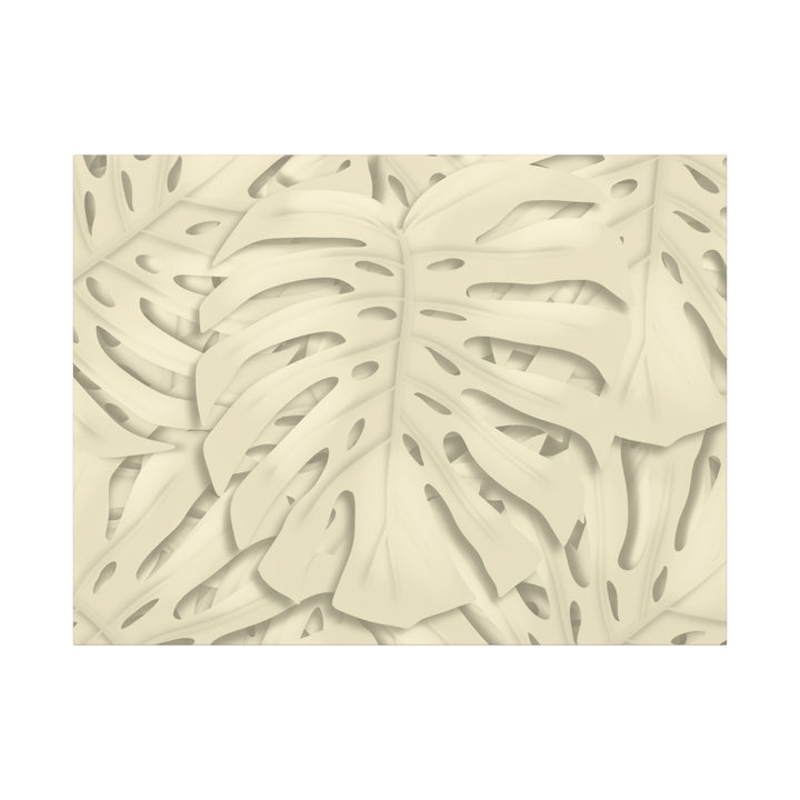 Monstera Canvas Print Durable Cotton Stretched Canvas With Beige Botanical Artwork For Modern Home Decor