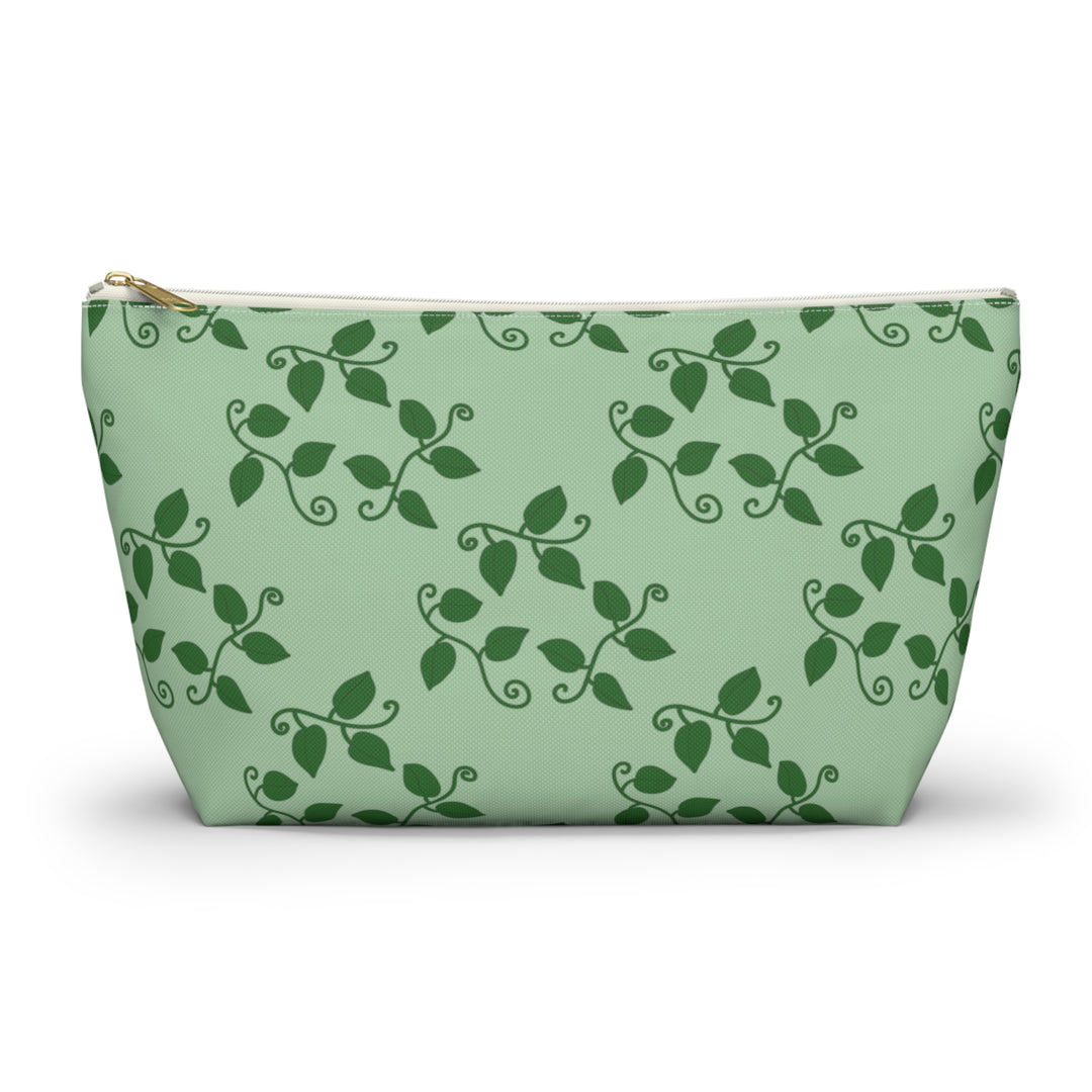 Pothos Pattern Accessory Pouch Floral Makeup Bag With T Bottom The Potted Pixel Studio
