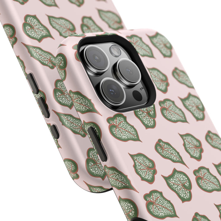 Begonia Pattern Phone Case – Dual Layer Protective Cover