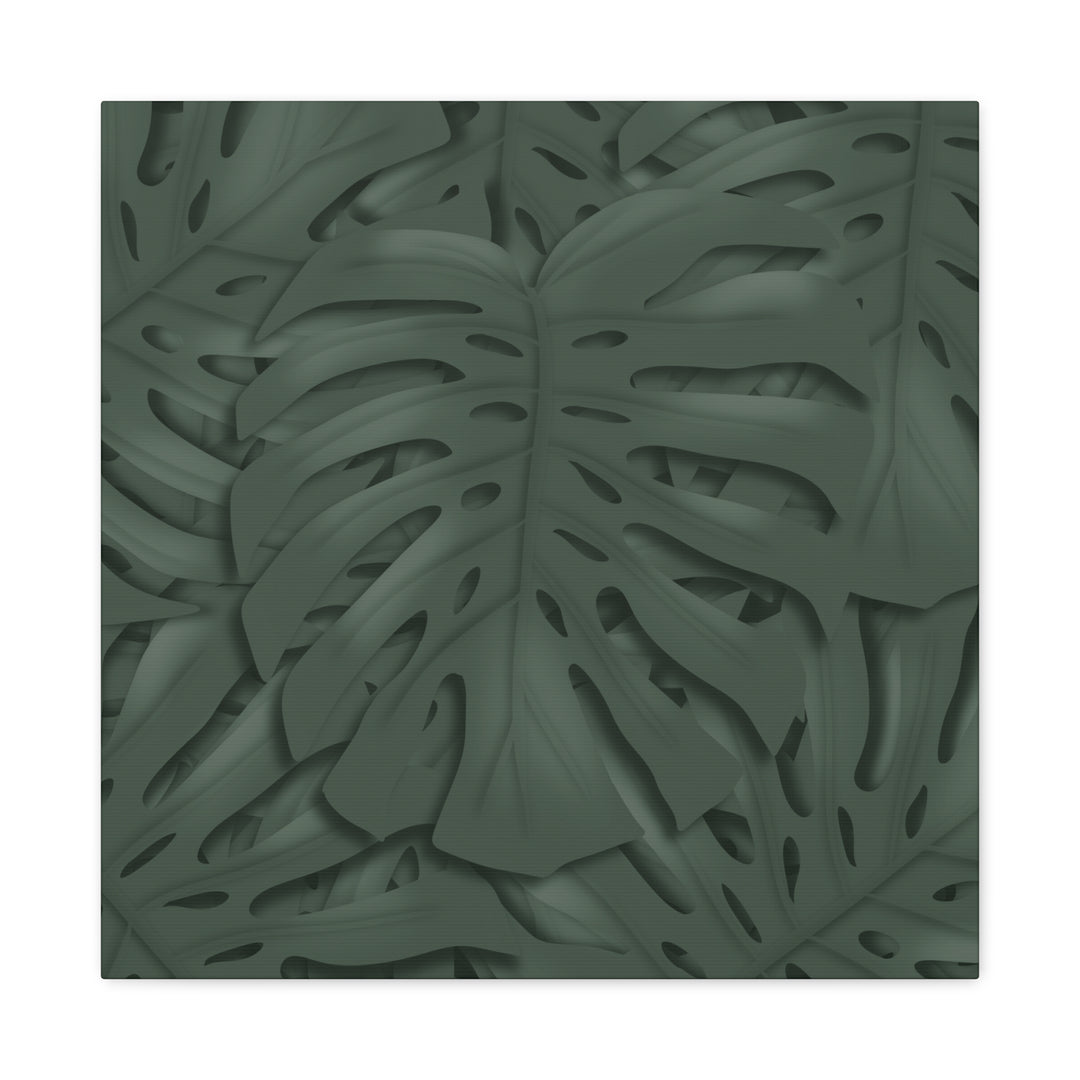 Monstera Canvas Art Tropical Leaf Wall Decor Durable Matte Finish Cotton Canvas Print 24x36