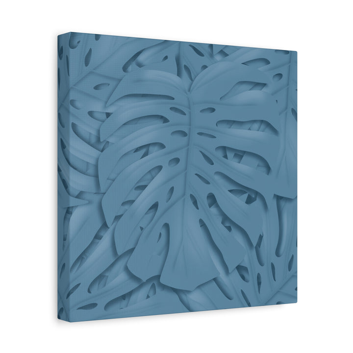 Monstera Canvas Art Blue Monstera Print With Durable Matte Finish For Modern Indoor Wall Decor