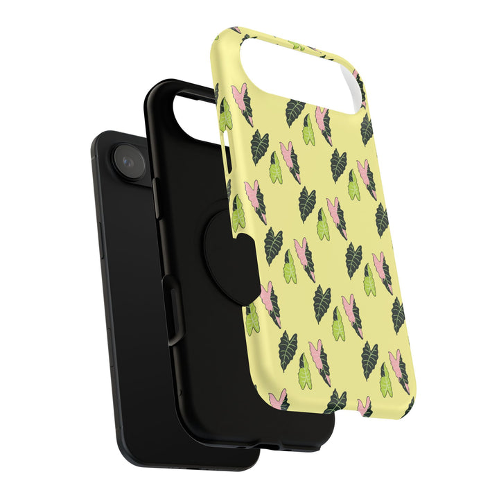Alocasia Pattern Phone Case – Dual Layer Protective Cover