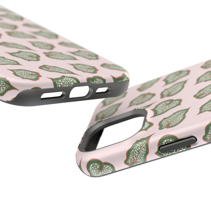 Begonia Pattern Phone Case – Dual Layer Protective Cover