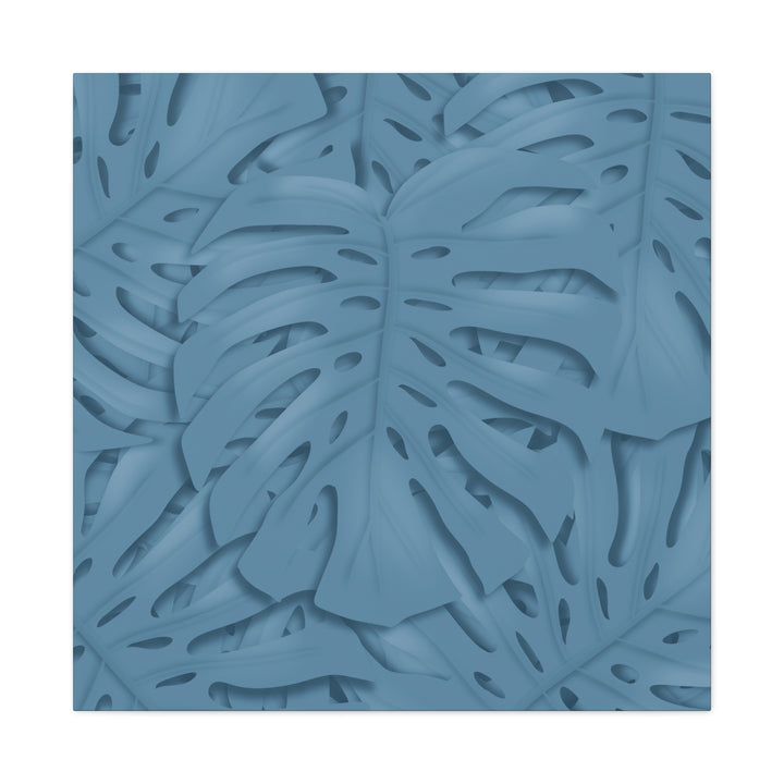 Monstera Canvas Art Blue Monstera Print With Durable Matte Finish For Modern Indoor Wall Decor