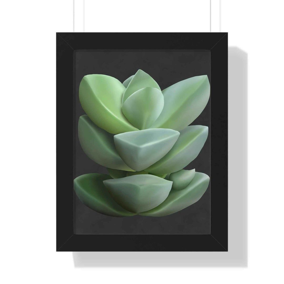 Crassula Succulent Framed Poster Vertical Botanical Wall Art