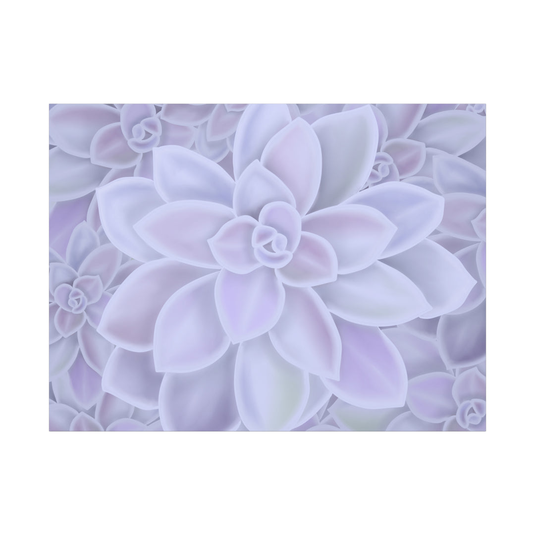 Graptopetalum Murasaki Succulent Canvas Art Print Pastel Purple Rosette Indoor Plant Decor