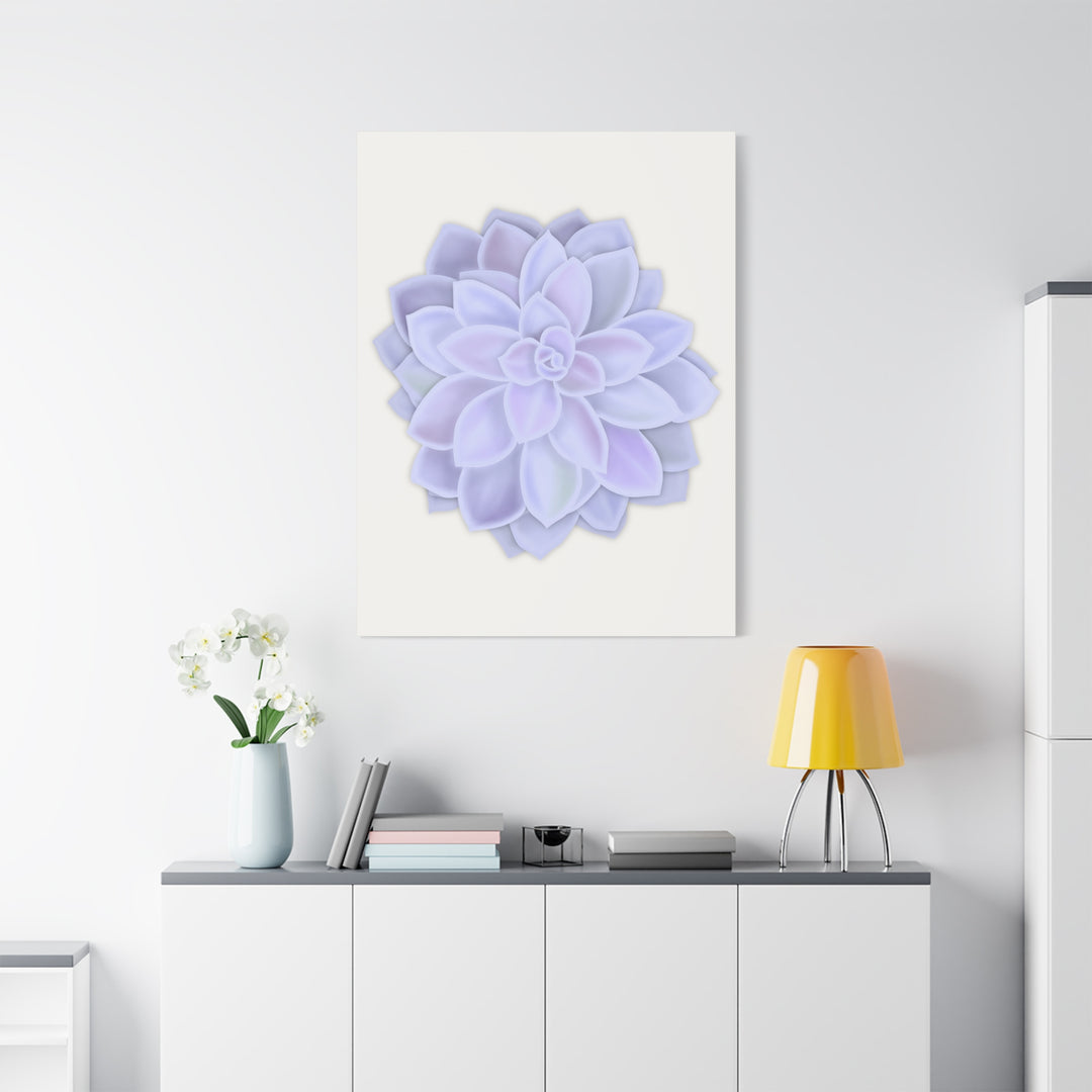 Succulent Canvas Art Pastel Rosette Canvas Durable Cotton Print Botanical Wall Art