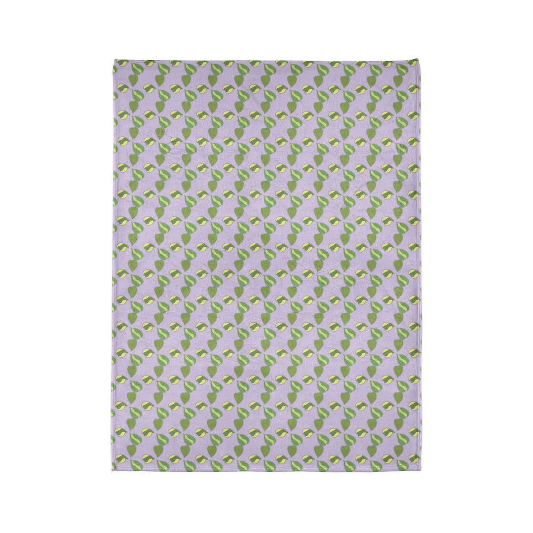 Hoya Kerrii Pattern Cozy Fleece Throw Blanket by Printify