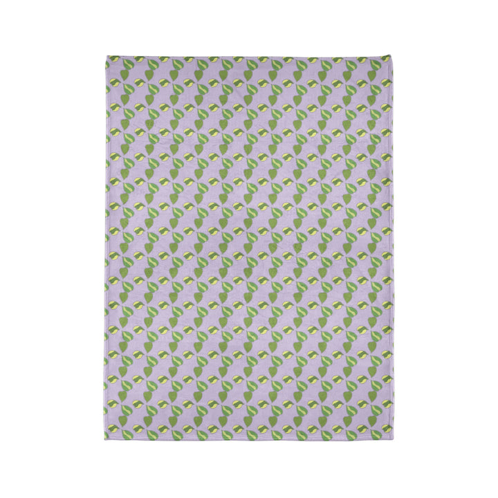 Hoya Kerrii Pattern Cozy Fleece Throw Blanket by Printify