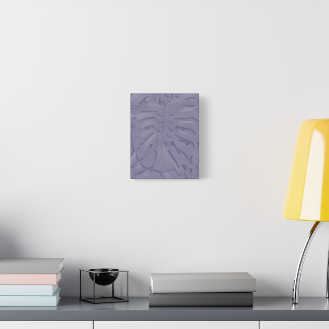 Violet Monstera Canvas Print Stretched Matte Wall Art for Bedroom and Living Room Decor