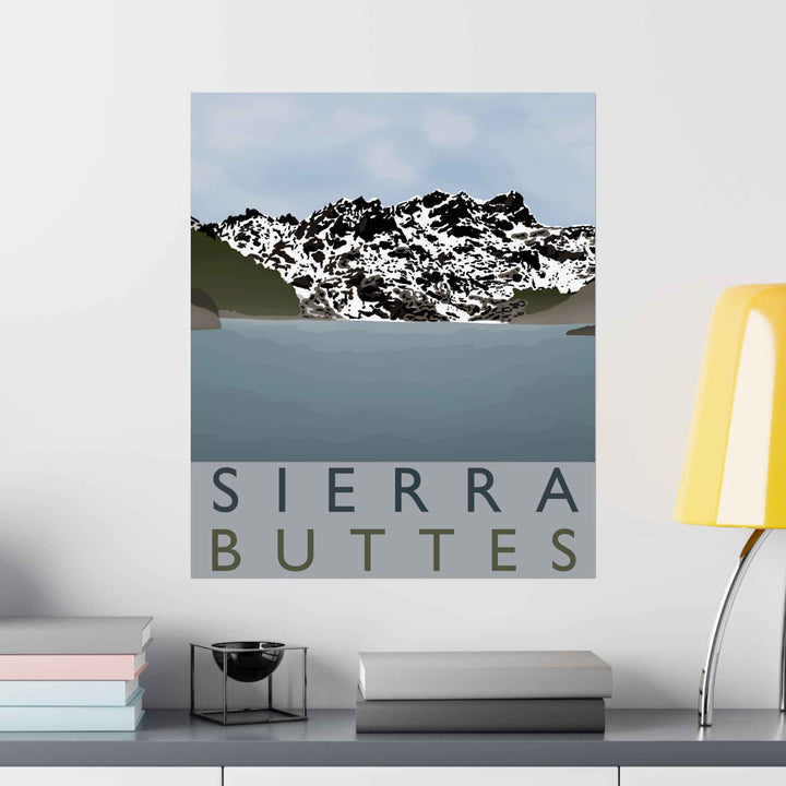 Sierra Buttes Minimalist Print