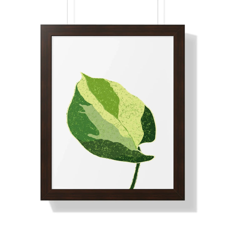 Manjula Pothos Print Framed Wall Art With Heart Shaped Leaves Matte Finish Indoor Plant Decor