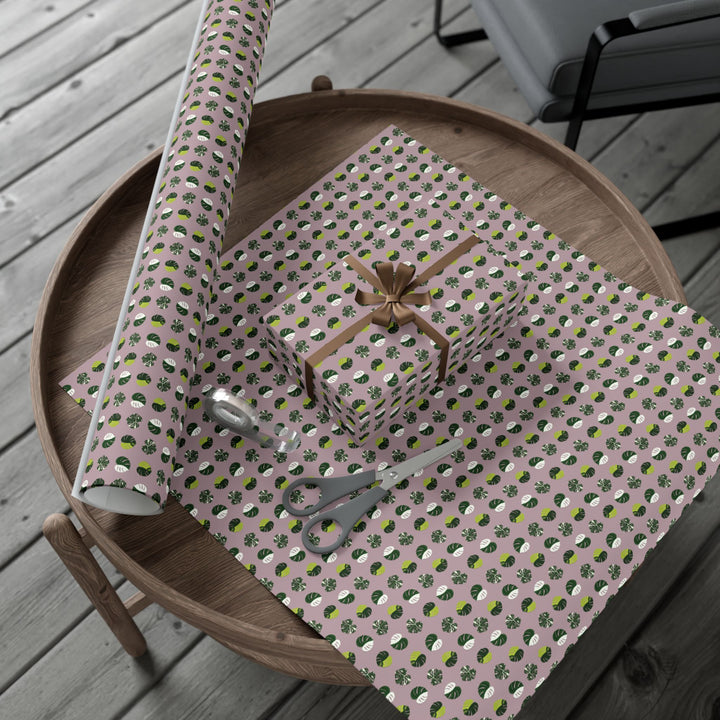 Variegated Monstera Pattern Wrapping Paper – Botanical Gift Wrap Roll