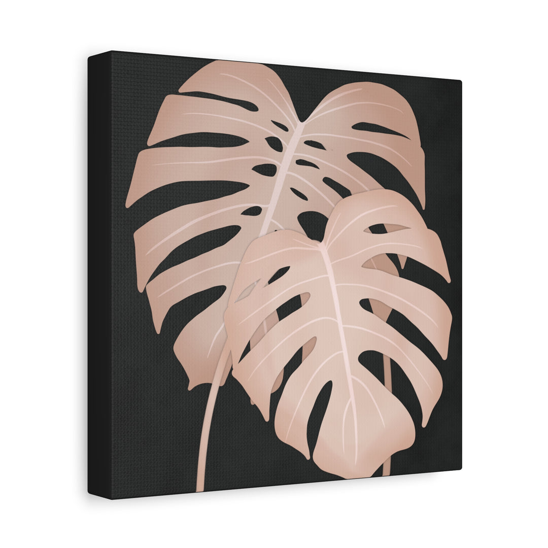 Pink Monstera Canvas Print – Botanical Wall Art