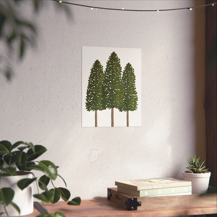 Ponderosa Pine Botanical Print – Unframed Wall Art by Printify