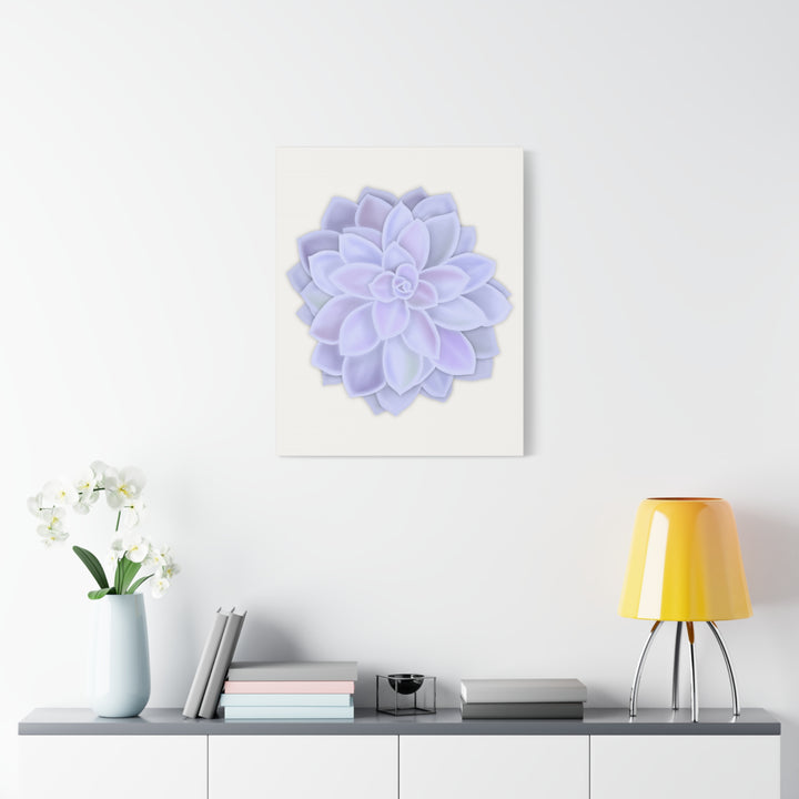 Succulent Canvas Art Pastel Rosette Canvas Durable Cotton Print Botanical Wall Art