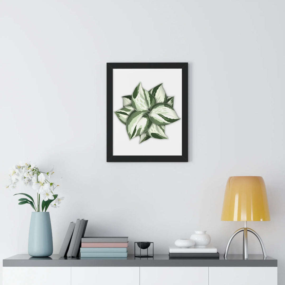 Manjula Pothos Print Framed Wall Art Botanical Poster With Heart Shaped Leaves Indoor Plant Decor