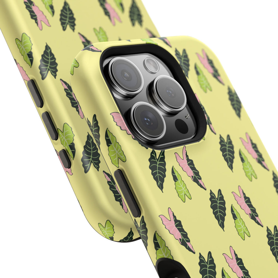 Alocasia Pattern Phone Case – Dual Layer Protective Cover