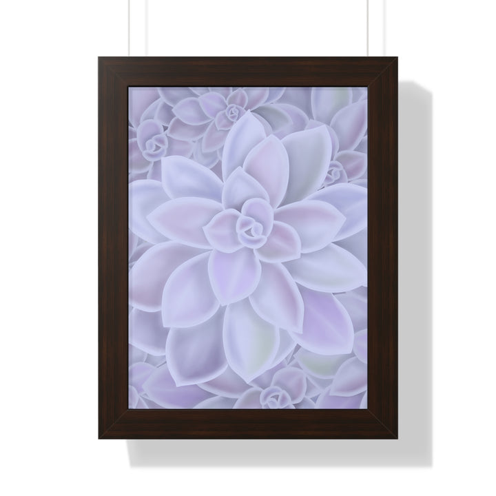 Graptopetalum Murasaki Succulent Framed Print – Botanical Wall Art - The Potted Pixel