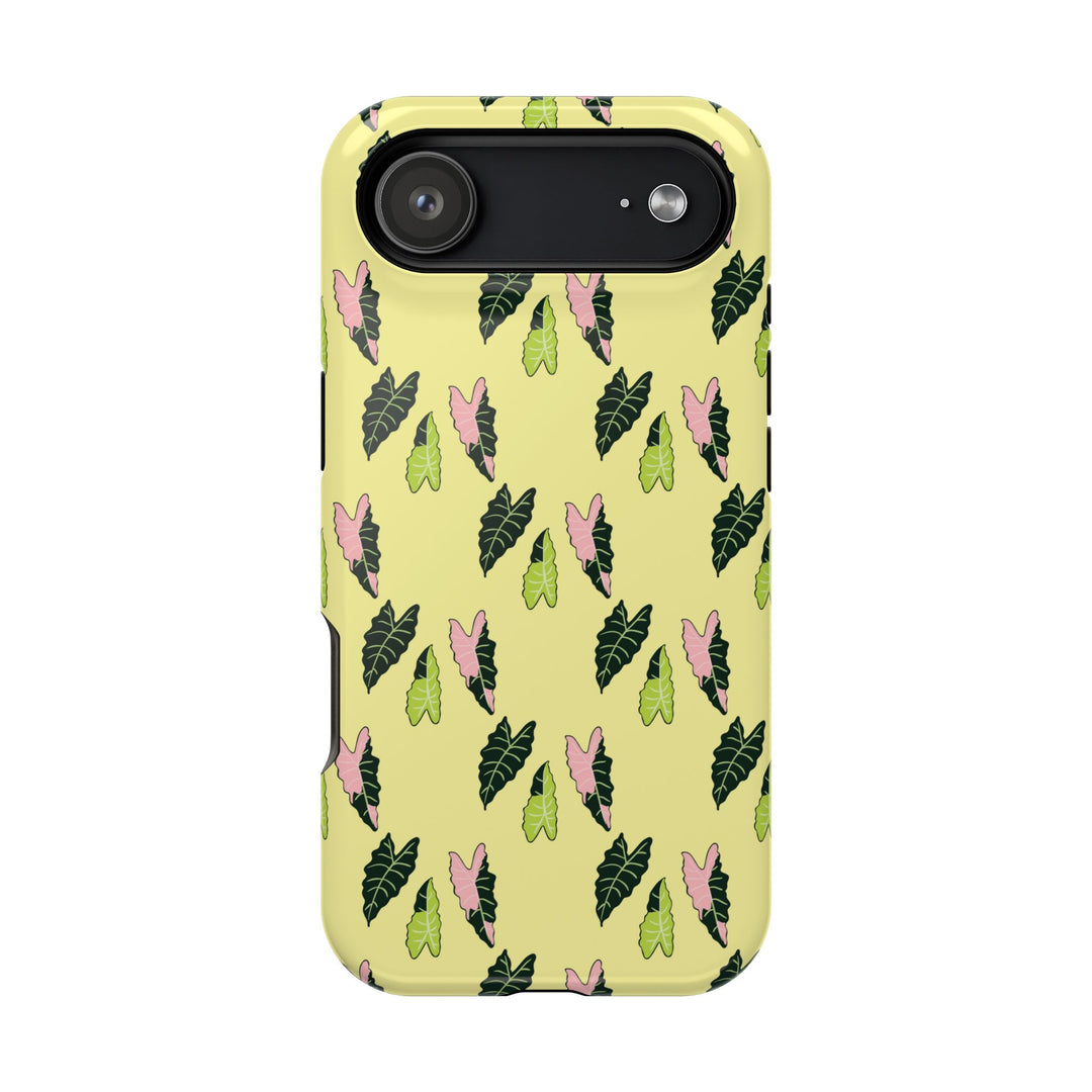 Alocasia Pattern Phone Case – Dual Layer Protective Cover