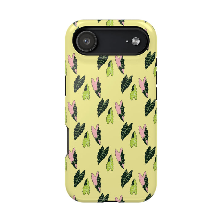 Alocasia Pattern Phone Case – Dual Layer Protective Cover
