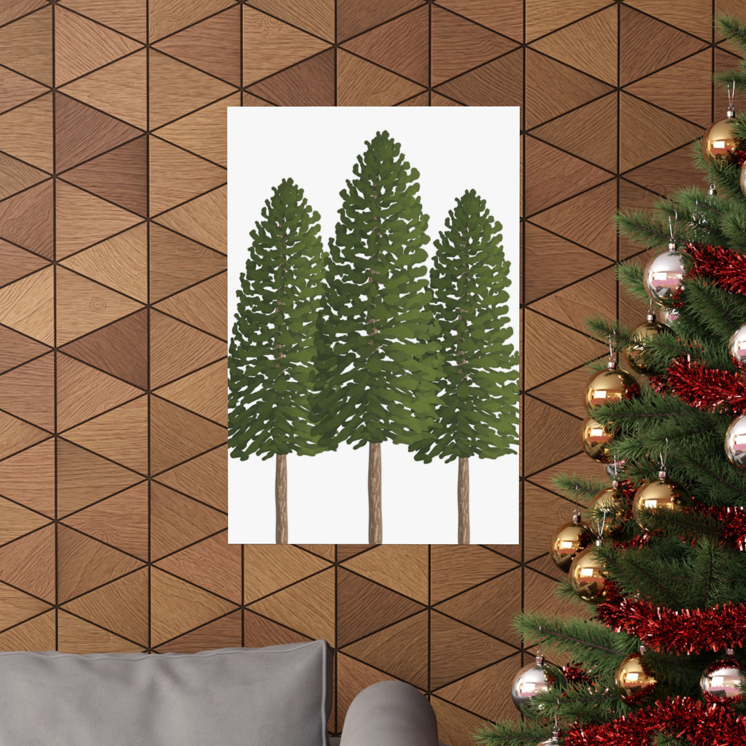 Ponderosa Pine Botanical Print – Unframed Wall Art by Printify