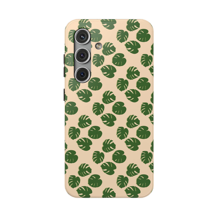 Monstera Pattern Phone Case – Dual Layer Protective Cover