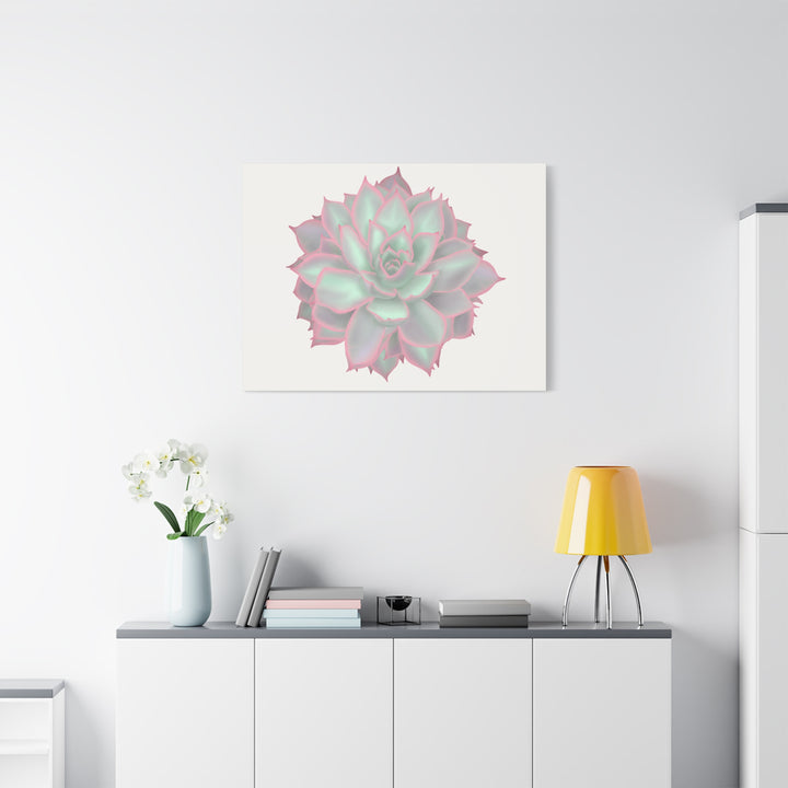 Echeveria Violet Queen Canvas Wall Art Rosette Succulent Print With Matte Finish