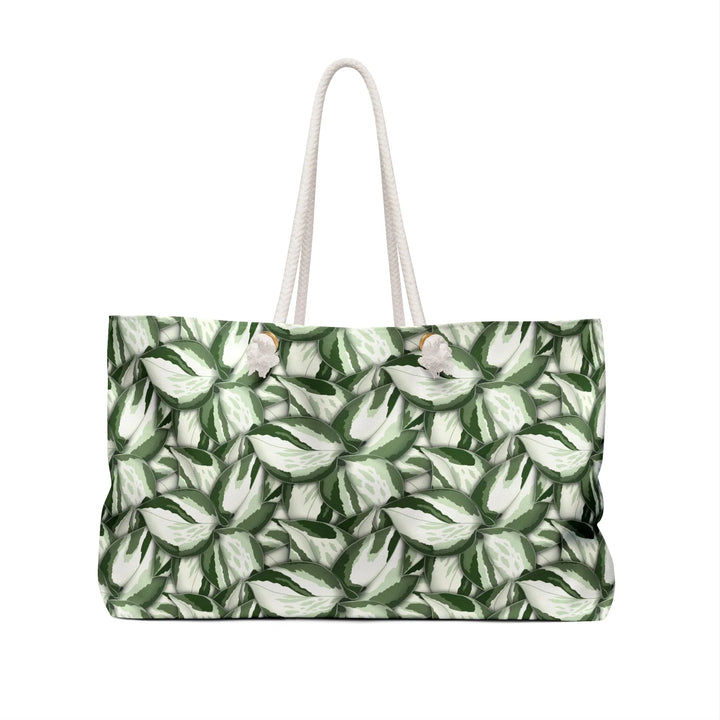 Weekender Tote Bag The Potted Pixel Oversized Travel Bag With Rope Handles Durable Polyester Carryall