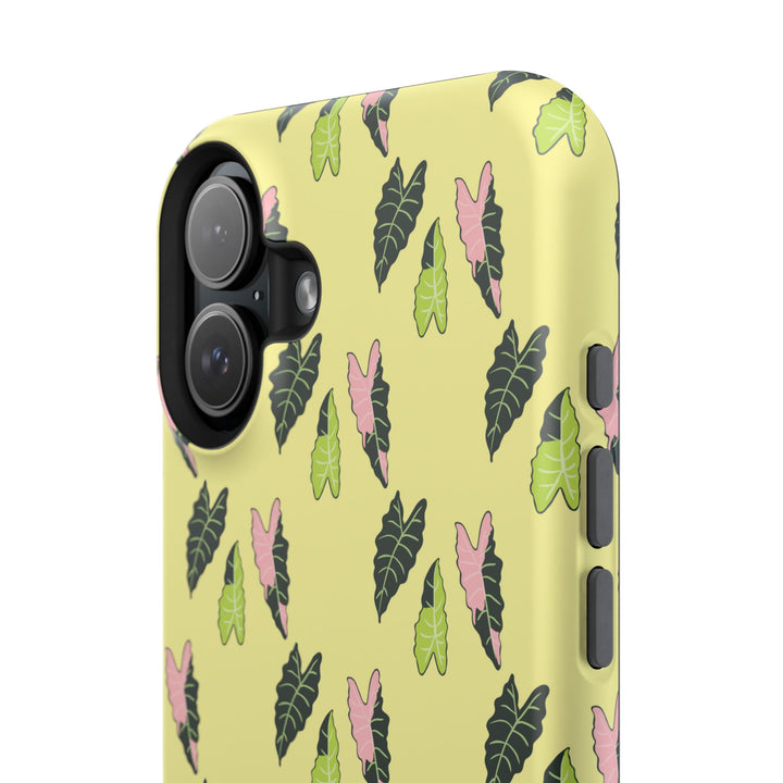 Alocasia Pattern Phone Case – Dual Layer Protective Cover