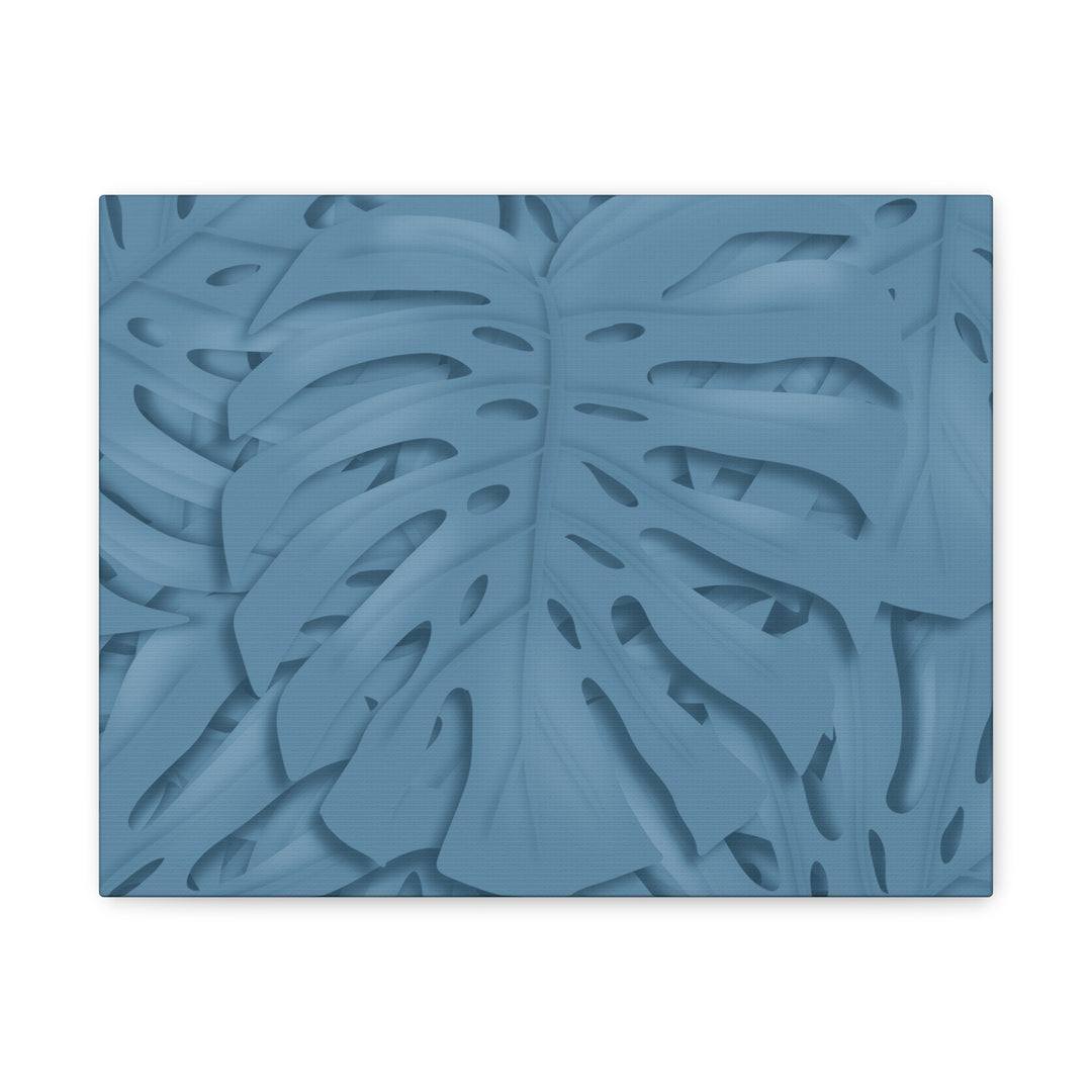 Monstera Canvas Art Blue Monstera Print With Durable Matte Finish For Modern Indoor Wall Decor