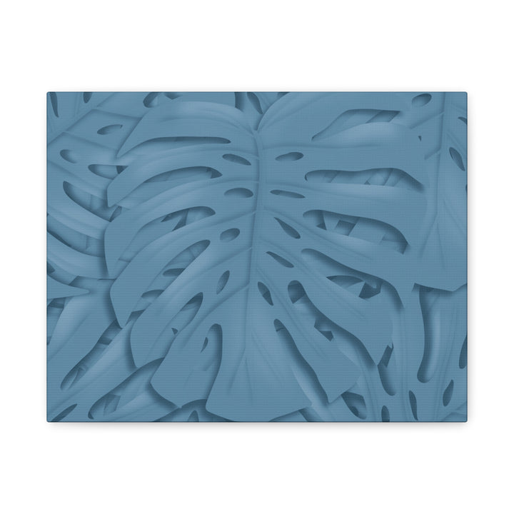 Monstera Canvas Art Blue Monstera Print With Durable Matte Finish For Modern Indoor Wall Decor