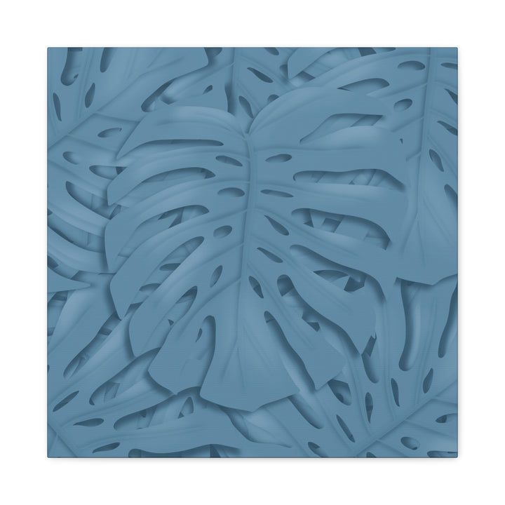 Monstera Canvas Art Blue Monstera Print With Durable Matte Finish For Modern Indoor Wall Decor