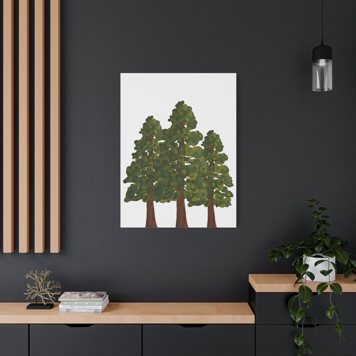 Coastal Redwoods Matte Canvas Print On 1.25 Inch Stretched Canvas For Serene Forest Wall Art In Living Rooms