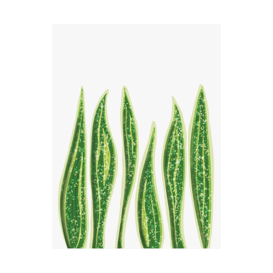 Snake Plant Print The Potted Pixel Large Botanical Poster Matte Finish Unframed Wall Art