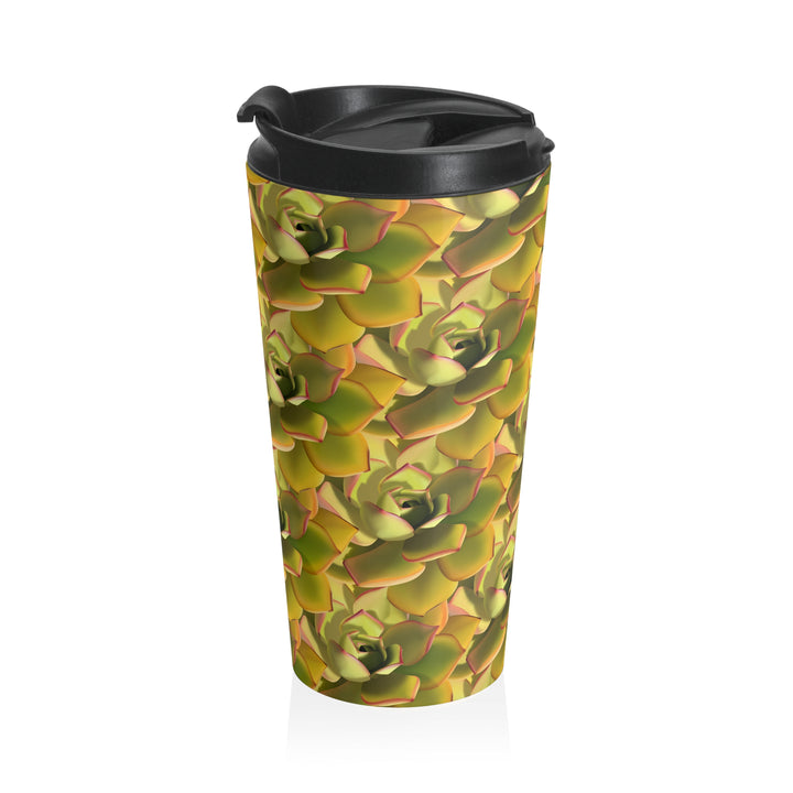 Noble Aenoium Succulent Pattern Tumbler Vacuum Insulated Stainless Steel Cup For Hot And Cold Drinks