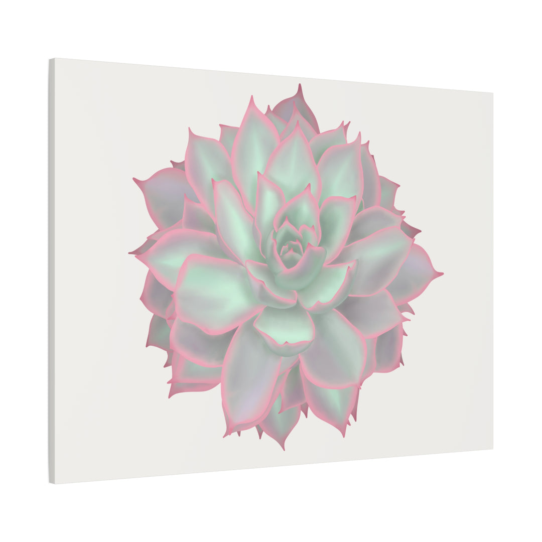 Echeveria Violet Queen Canvas Wall Art Rosette Succulent Print With Matte Finish