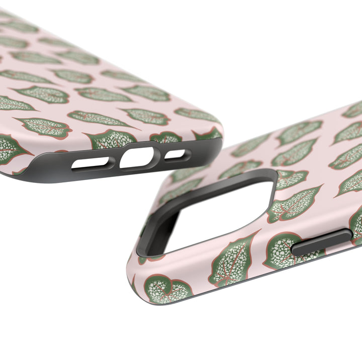 Begonia Pattern Phone Case – Dual Layer Protective Cover