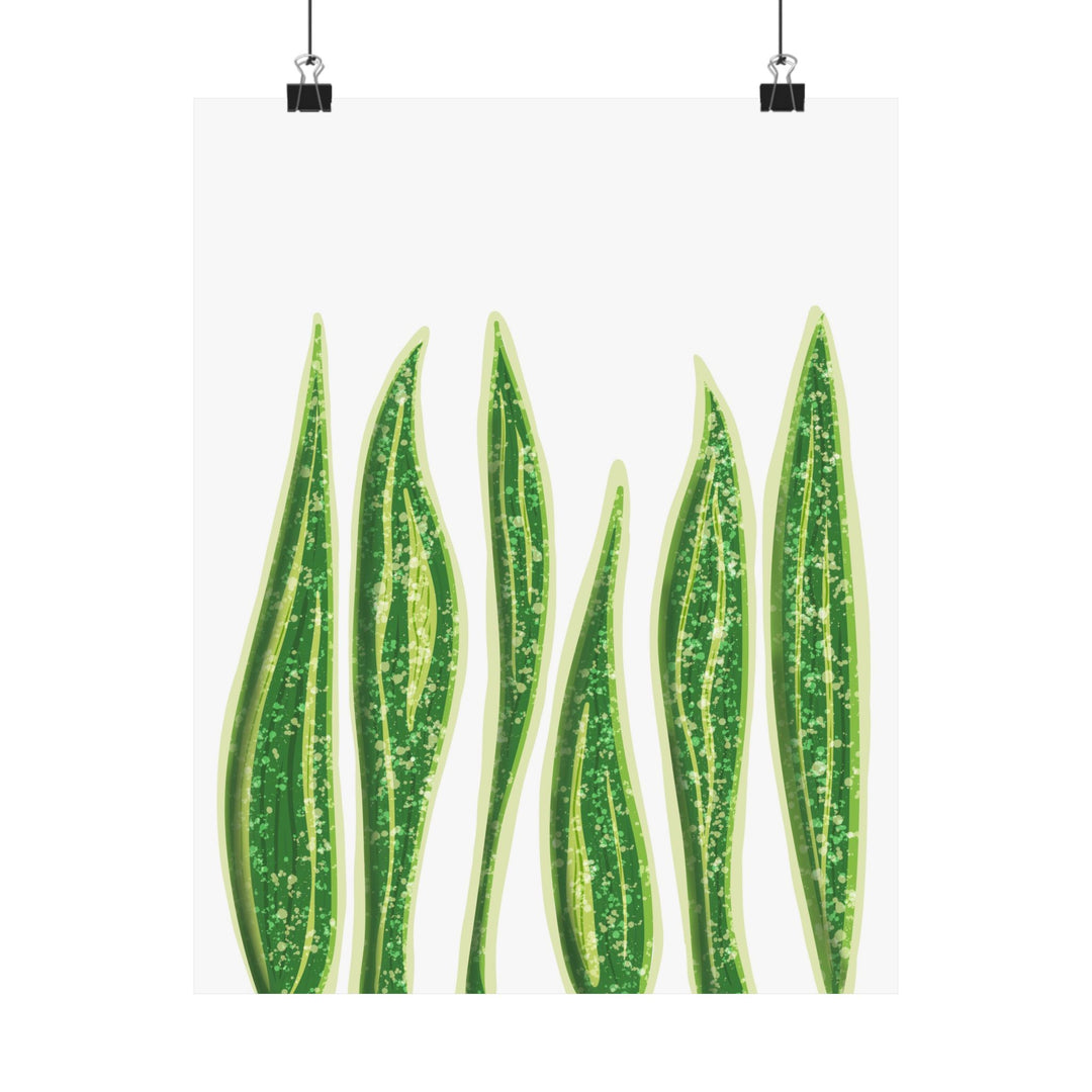 Snake Plant Print The Potted Pixel Large Botanical Poster Matte Finish Unframed Wall Art