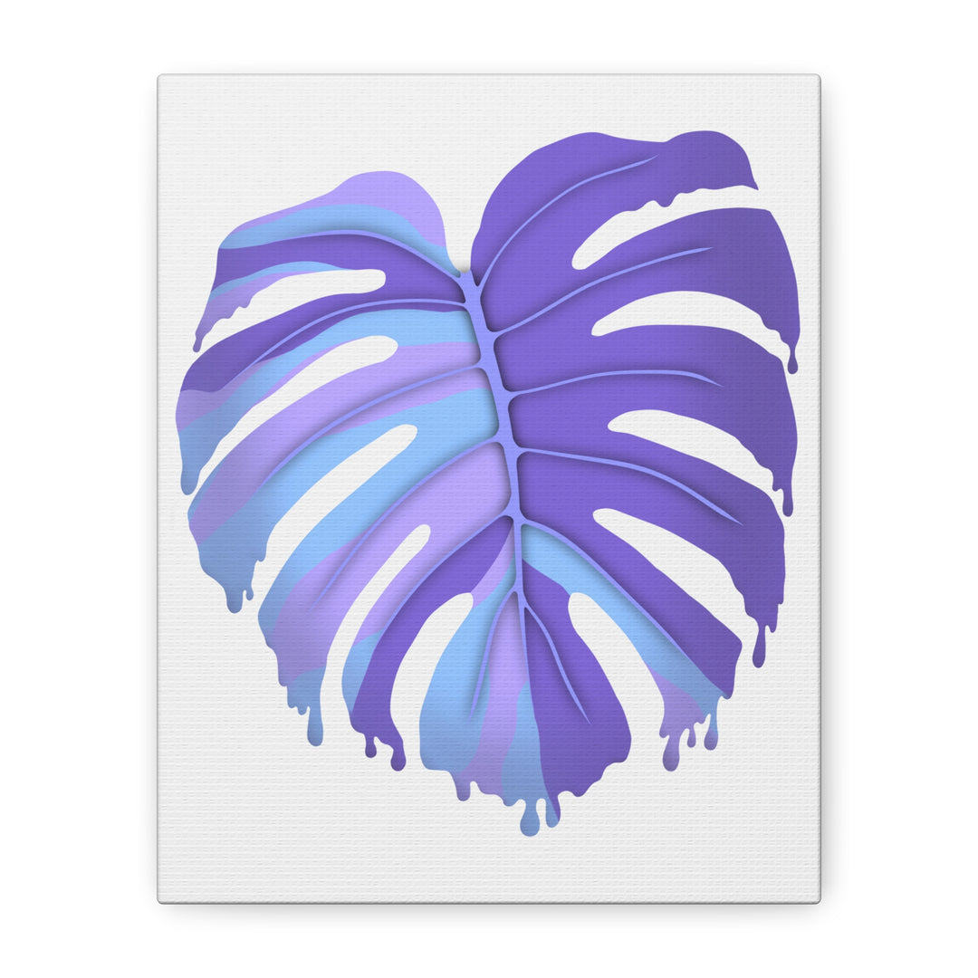 Purple Monstera Canvas Print The Potted Pixel Modern Wall Art For Living Room Decor