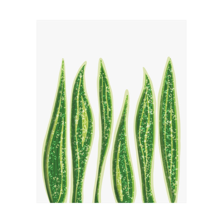 Snake Plant Print The Potted Pixel Large Botanical Poster Matte Finish Unframed Wall Art